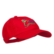 Mardi Gras with Jester Hat Embroidered Washed Cap