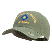 U.S. Army 40th Infantry Division Embroidered Washed Solid Pigment Dyed Cotton Twill Brass Buckle Cap - Olive OSFM