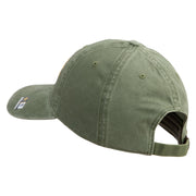 U.S. Army 40th Infantry Division Embroidered Washed Solid Pigment Dyed Cotton Twill Brass Buckle Cap - Olive OSFM