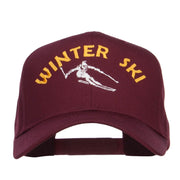 Winter Ski Embroidered Twill Cap