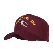 Winter Ski Embroidered Twill Cap