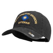 U.S. Army 40th Infantry Division Embroidered Washed Solid Pigment Dyed Cotton Twill Brass Buckle Cap - Black OSFM