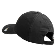 U.S. Army 40th Infantry Division Embroidered Washed Solid Pigment Dyed Cotton Twill Brass Buckle Cap - Black OSFM