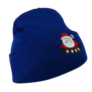 Santa with Christmas Lights Embroidered Beanie