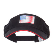 American Flag Embroidered Cotton Sandwich Visor