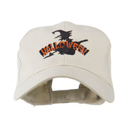 Halloween Witch in Flight Embroidered Cap