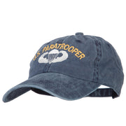 US Paratrooper Embroidered Washed Cotton Twill Cap