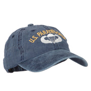 US Paratrooper Embroidered Washed Cotton Twill Cap