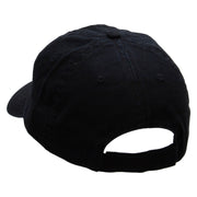 The Squirrel and the Acorn Embroidered Low Profile Dyed Cotton Twill Cap - Black OSFM