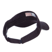 American Flag Embroidered Cotton Sandwich Visor