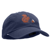 The Squirrel and the Acorn Embroidered Low Profile Dyed Cotton Twill Cap - Navy OSFM