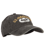 US Paratrooper Embroidered Washed Cotton Twill Cap