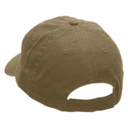 The Squirrel and the Acorn Embroidered Low Profile Dyed Cotton Twill Cap - Khaki OSFM