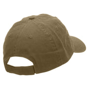 The Squirrel and the Acorn Embroidered Low Profile Dyed Cotton Twill Cap - Khaki OSFM