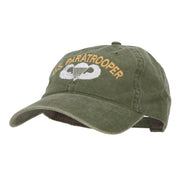 US Paratrooper Embroidered Washed Cotton Twill Cap