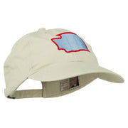 Washington State Map Embroidered Washed Cotton Cap