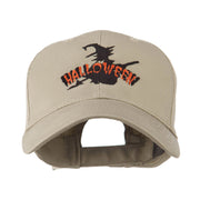 Halloween Witch in Flight Embroidered Cap