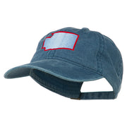 Washington State Map Embroidered Washed Cotton Cap