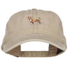 Chihuahua Embroidered Washed Buckled Cap