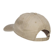 Chihuahua Embroidered Washed Buckled Cap