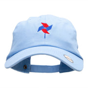 Paper Windmill Embroidered Washed Cap