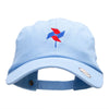 Paper Windmill Embroidered Washed Cap