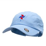 Paper Windmill Embroidered Washed Cap