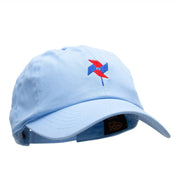 Paper Windmill Embroidered Washed Cap