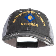 U.S. Army 40th Infantry Division Embroidered Low Profile Special Cotton Mesh Cap - Black OSFM
