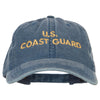 Wording US Coast Guard Embroidered Washed Buckle Cap