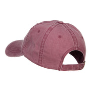 Chihuahua Embroidered Washed Buckled Cap