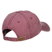 Chihuahua Embroidered Washed Buckled Cap