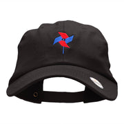 Paper Windmill Embroidered Washed Cap