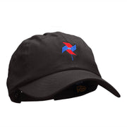 Paper Windmill Embroidered Washed Cap