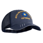 U.S. Army 40th Infantry Division Embroidered Low Profile Special Cotton Mesh Cap - Navy OSFM