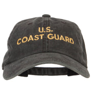 Wording US Coast Guard Embroidered Washed Buckle Cap