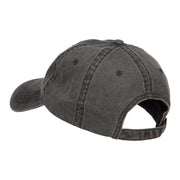 Chihuahua Embroidered Washed Buckled Cap