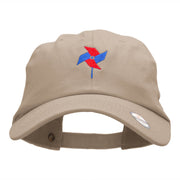 Paper Windmill Embroidered Washed Cap