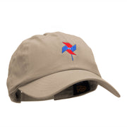 Paper Windmill Embroidered Washed Cap