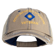 U.S. Army 40th Infantry Division Embroidered Low Profile Special Cotton Mesh Cap - Khaki-Brown OSFM