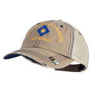 U.S. Army 40th Infantry Division Embroidered Low Profile Special Cotton Mesh Cap - Khaki-Brown OSFM