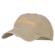 Wording US Coast Guard Embroidered Washed Buckle Cap