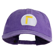 Waluigi Patched Unstructured Pigment Dyed Cotton Cap - Purple OSFM