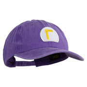 Waluigi Patched Unstructured Pigment Dyed Cotton Cap - Purple OSFM