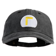 Waluigi Patched Unstructured Pigment Dyed Cotton Cap - Black OSFM