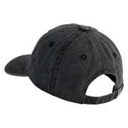 Waluigi Patched Unstructured Pigment Dyed Cotton Cap - Black OSFM