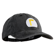 Waluigi Patched Unstructured Pigment Dyed Cotton Cap - Black OSFM