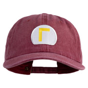 Waluigi Patched Unstructured Pigment Dyed Cotton Cap - Wine OSFM