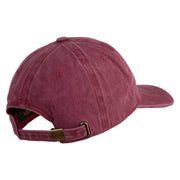 Waluigi Patched Unstructured Pigment Dyed Cotton Cap - Wine OSFM