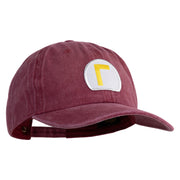 Waluigi Patched Unstructured Pigment Dyed Cotton Cap - Wine OSFM